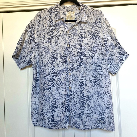 Tasso Elba Other - 🔥 TASSO ELBA Mens Silk/Linen shirt short sleeve Beach Coastal vacation Sz XL